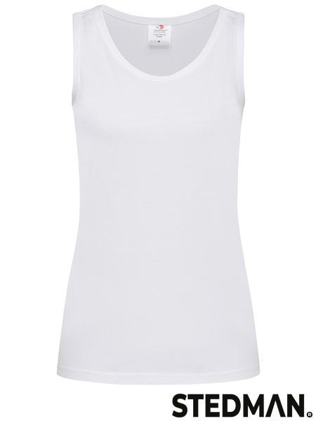 T-SHIRT DAMSKI BEZ RĘKAWÓW SST2900 WHI