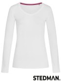 T-SHIRT DAMSKI Z DŁUGIM RĘKAWEM SST9720 WHI